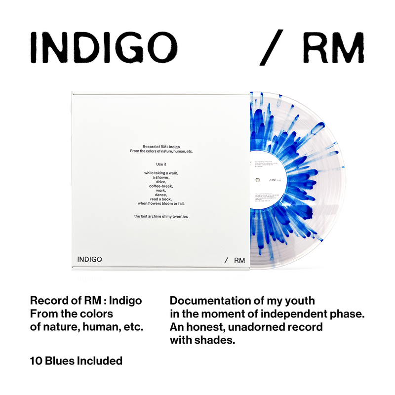 INDIGO by RM of BTS Clear & Blue Splatter Vinyl